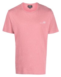 T-shirt girocollo stampata rosa di A.P.C.