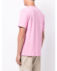 T-shirt girocollo stampata rosa di AAPE BY A BATHING APE