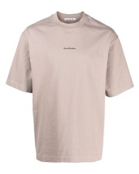 T-shirt girocollo stampata rosa di Acne Studios