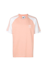 T-shirt girocollo stampata rosa di adidas
