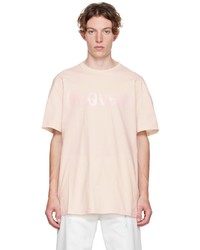 T-shirt girocollo stampata rosa di Alexander McQueen
