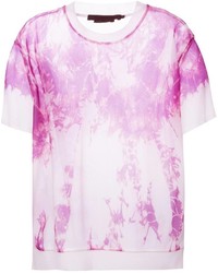 T-shirt girocollo stampata rosa di Alexander Wang