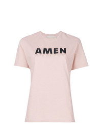 T-shirt girocollo stampata rosa di Amen