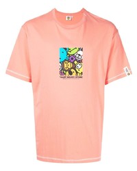 T-shirt girocollo stampata rosa di *BABY MILO® STORE BY *A BATHING APE®