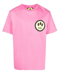 T-shirt girocollo stampata rosa di BARROW