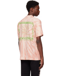 T-shirt girocollo stampata rosa di Online Ceramics