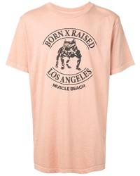T-shirt girocollo stampata rosa di BornxRaised