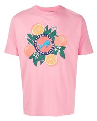 T-shirt girocollo stampata rosa di Botter