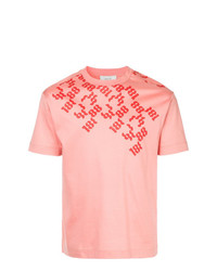 T-shirt girocollo stampata rosa di Cerruti 1881