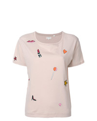 T-shirt girocollo stampata rosa di Chinti & Parker
