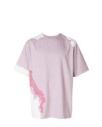 T-shirt girocollo stampata rosa di Damir Doma