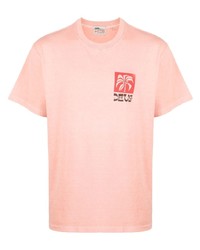 T-shirt girocollo stampata rosa di Deus Ex Machina