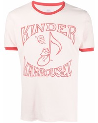 T-shirt girocollo stampata rosa di ERL