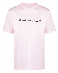 T-shirt girocollo stampata rosa di Family First