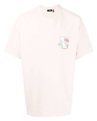 T-shirt girocollo stampata rosa di FIVE CM