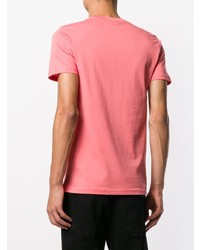 T-shirt girocollo stampata rosa di Ps By Paul Smith
