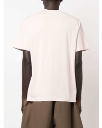 T-shirt girocollo stampata rosa di Martine Rose