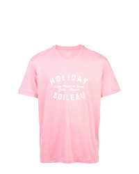 T-shirt girocollo stampata rosa di Holiday