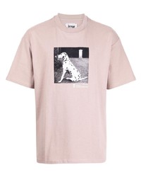 T-shirt girocollo stampata rosa di Izzue