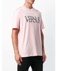 T-shirt girocollo stampata rosa di Versus