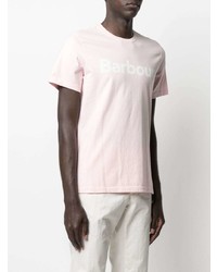 T-shirt girocollo stampata rosa di Barbour