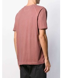T-shirt girocollo stampata rosa di CP Company