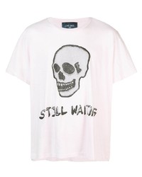 T-shirt girocollo stampata rosa di Lost Daze
