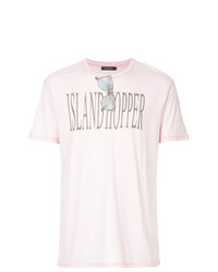 T-shirt girocollo stampata rosa di Loveless