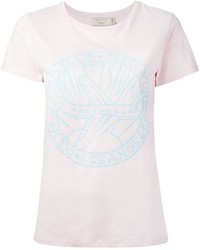 T-shirt girocollo stampata rosa di MAISON KITSUNE