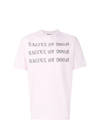 T-shirt girocollo stampata rosa di McQ Alexander McQueen