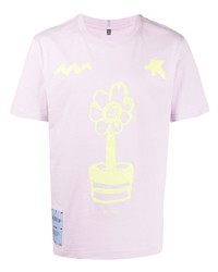 T-shirt girocollo stampata rosa di McQ