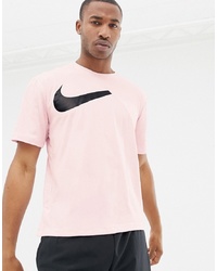 T-shirt girocollo stampata rosa di Nike Training