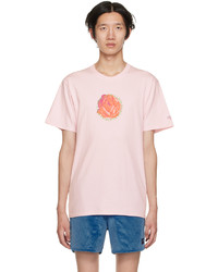T-shirt girocollo stampata rosa di Noah