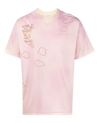 T-shirt girocollo stampata rosa di Objects IV Life