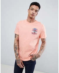 T-shirt girocollo stampata rosa di Original Penguin