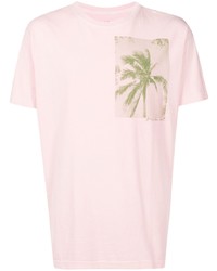 T-shirt girocollo stampata rosa di OSKLEN