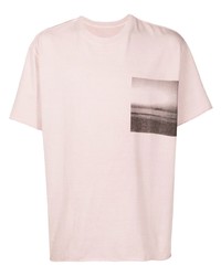 T-shirt girocollo stampata rosa di OSKLEN
