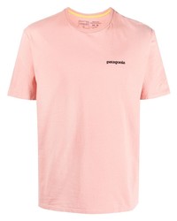 T-shirt girocollo stampata rosa di Patagonia