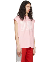 T-shirt girocollo stampata rosa di VTMNTS