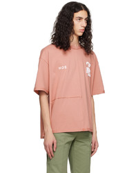 T-shirt girocollo stampata rosa di HEAD OF STATE