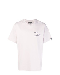 T-shirt girocollo stampata rosa di rag & bone