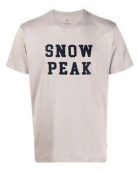T-shirt girocollo stampata rosa di Snow Peak