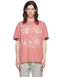 T-shirt girocollo stampata rosa di Stella McCartney