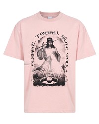 T-shirt girocollo stampata rosa di Students Golf
