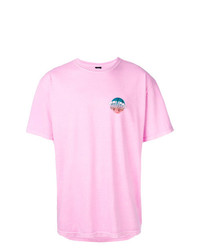 T-shirt girocollo stampata rosa di Stussy