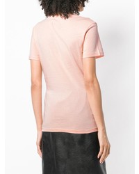 T-shirt girocollo stampata rosa di Ck Jeans