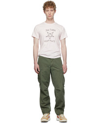 T-shirt girocollo stampata rosa di Tom Sachs