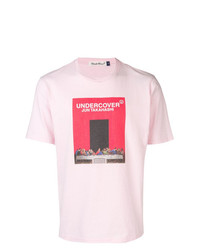 T-shirt girocollo stampata rosa di Undercover