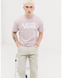 T-shirt girocollo stampata rosa di Vans