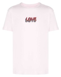 T-shirt girocollo stampata rosa di Viktor & Rolf